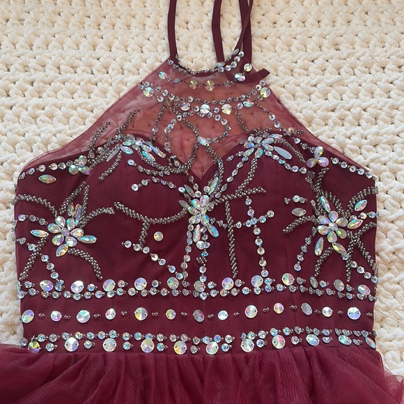 Ellames sequenced mini tulle halter dress - Picture 2 of 5